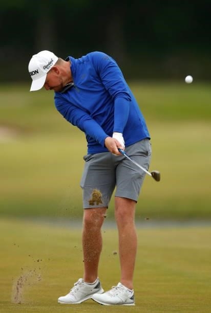 Jacques Kruyswijk of South Africa plays a practice round ahead of the Scandinavian Mixed Hosted by Henrik and Annika at Vallda Golf & Country Club on...