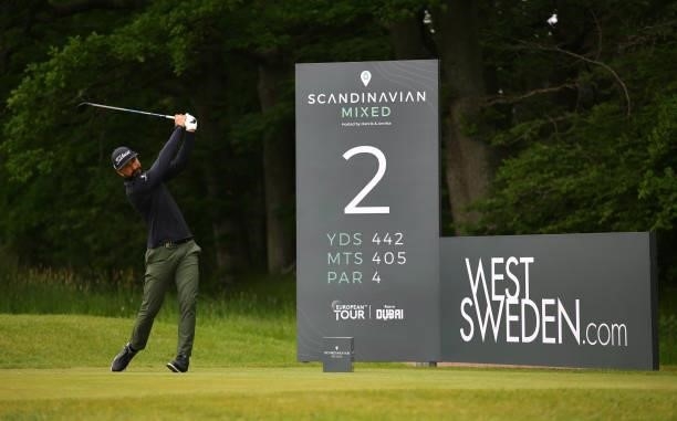 Francesco Laporta of Italy plays a practice round ahead of the Scandinavian Mixed Hosted by Henrik and Annika at Vallda Golf & Country Club on June...