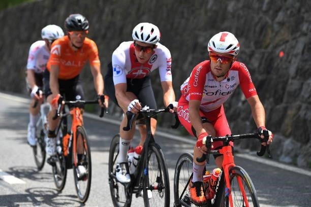 Rémy Rochas of France and Team Cofidis leads the Breakaway during the 84th Tour de Suisse 2021, Stage 3 a 185km stage from Lachen to Pfaffnau 509m /...