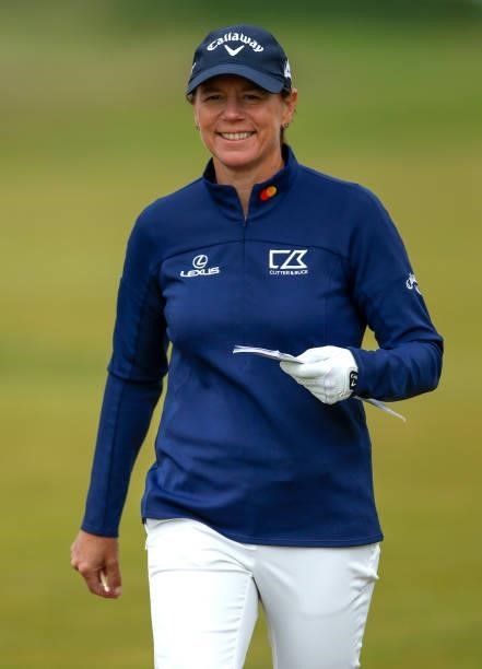 Annika Sorenstam of Sweden plays a practice round ahead of the Scandinavian Mixed Hosted by Henrik and Annika at Vallda Golf & Country Club on June...