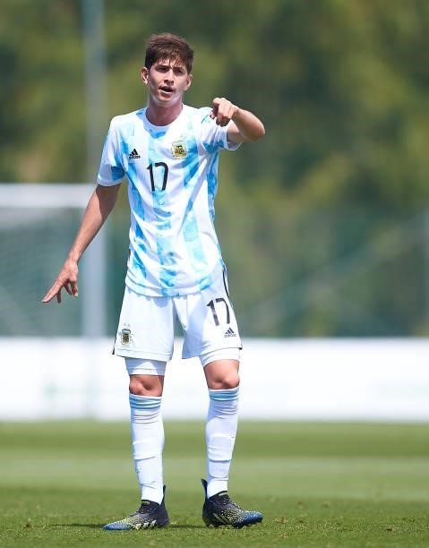 Thomas Belmonte of Argentina U23 looks on during a Friendly International Match between Denmark and Argentina on June 08, 2021 in Marbella, Spain.