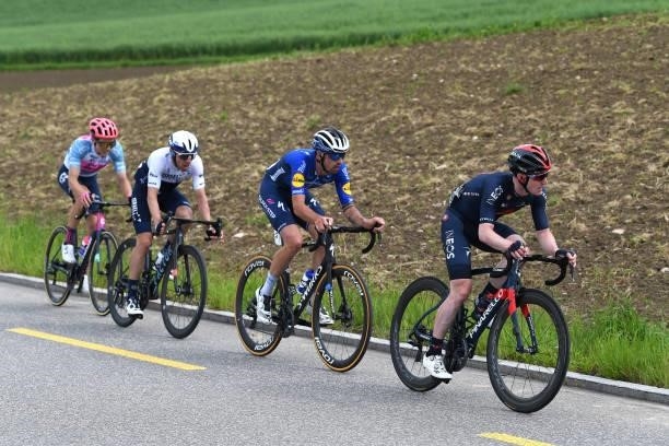 Neilson Powless of United States and Team EF Education - Nippo White Best Young Rider Jersey, Michael Woods of Canada and Team Israel Start-Up...