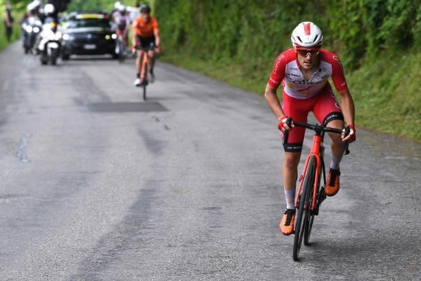 Rémy Rochas of France and Team Cofidis in the Breakaway during the 84th Tour de Suisse 2021, Stage 3 a 185km stage from Lachen to Pfaffnau 509m /...