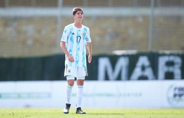 Thomas Belmonte of Argentina U23 looks on during a Friendly International Match between Denmark and Argentina on June 08, 2021 in Marbella, Spain.