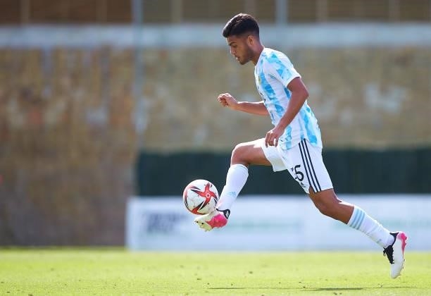 Mariano Vera of Argentina U23 in action during a Friendly International Match between Denmark and Argentina on June 08, 2021 in Marbella, Spain.