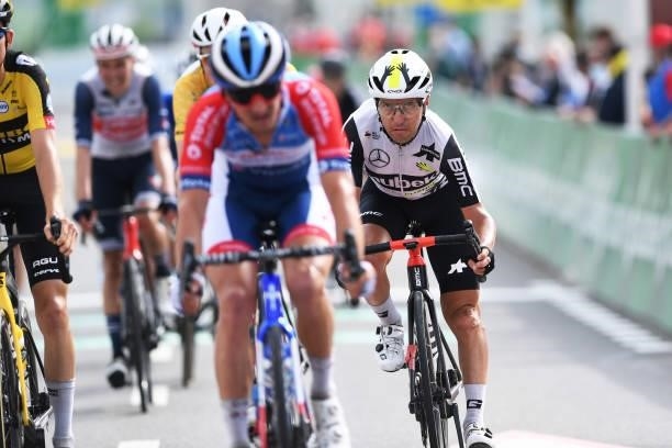Domenico Pozzovivo of Italy and Team Qhubeka Assos at arrival during the 84th Tour de Suisse 2021, Stage 3 a 185km stage from Lachen to Pfaffnau 509m...