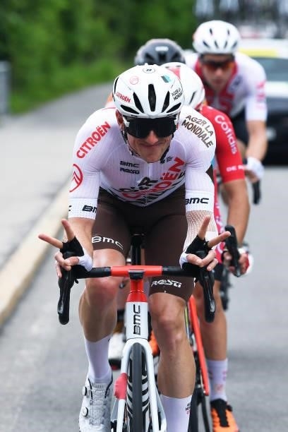 Mathias Frank of Switzerland and AG2R Citröen Team in the Breakaway during the 84th Tour de Suisse 2021, Stage 3 a 185km stage from Lachen to...