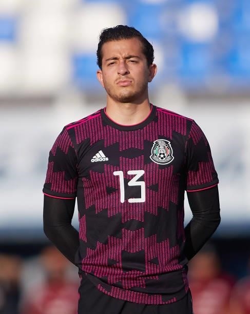 Alan Mozo Rodriguez of Mexico looks on prior to a International Friendly Match between Mexico and Saudi Arabia on June 08, 2021 in Marbella, Spain.