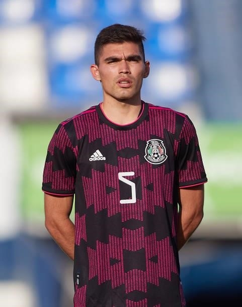 Johan Felipe Vasques Ibarra of Mexico looks on prior to a International Friendly Match between Mexico and Saudi Arabia on June 08, 2021 in Marbella,...