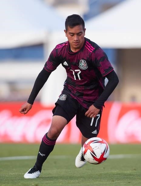 Francisco Cordova of Mexico in action during a International Friendly Match between Mexico and Saudi Arabia on June 08, 2021 in Marbella, Spain.