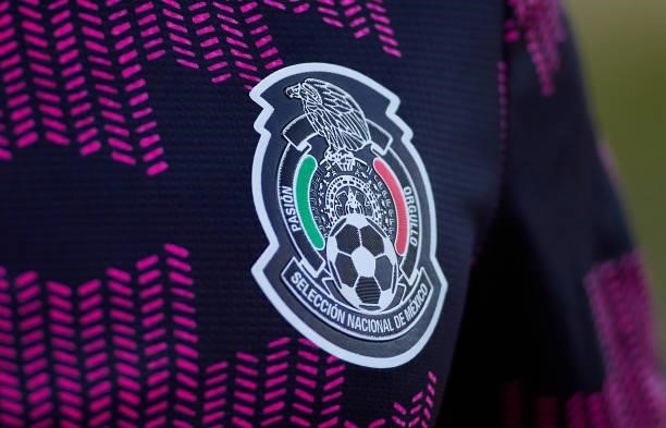 Logo of Mexico is seen during a International Friendly Match between Mexico and Saudi Arabia on June 08, 2021 in Marbella, Spain.