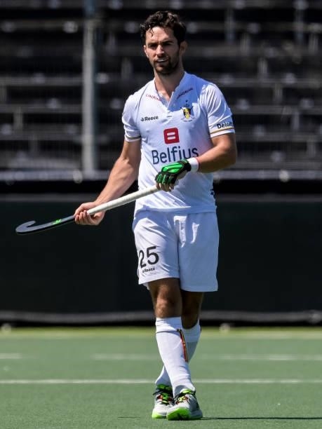 Loick Luypaert of Belgium during the Euro Hockey Championships match between Belgium and Russia at Wagener Stadion on June 8, 2021 in Amstelveen,...