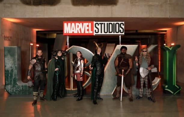 Characters attend the Special Screening of Marvel Studios' series LOKI on June 08, 2021 in London, England. LOKI will stream exclusively on Disney+...