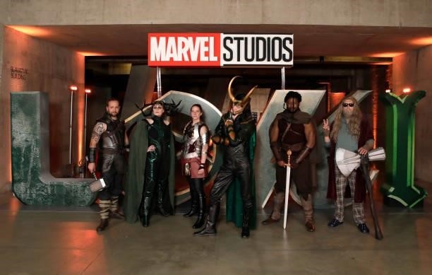 Characters attend the Special Screening of Marvel Studios' series LOKI on June 08, 2021 in London, England. LOKI will stream exclusively on Disney+...