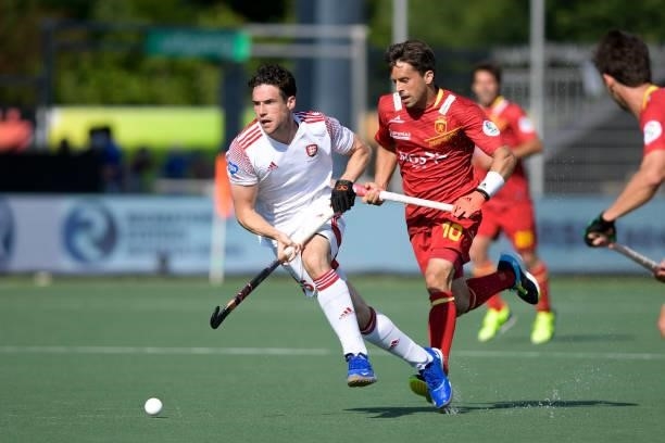 Phil Roper of England during the Euro Hockey Championships match between Spanje and Engeland at Wagener Stadion on June 8, 2021 in Amstelveen,...