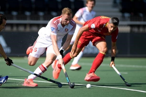 David Ames of England during the Euro Hockey Championships match between Spanje and Engeland at Wagener Stadion on June 8, 2021 in Amstelveen,...