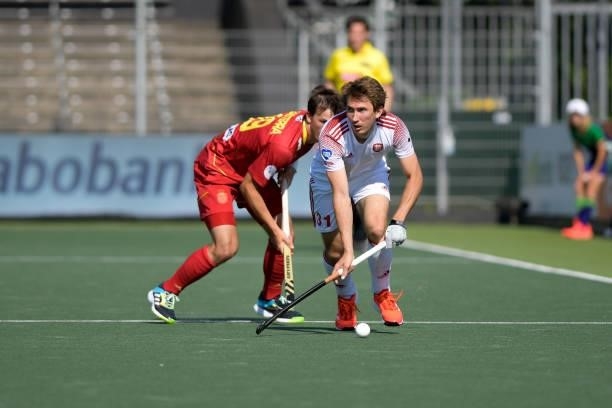 Will Calnan of England during the Euro Hockey Championships match between Spanje and Engeland at Wagener Stadion on June 8, 2021 in Amstelveen,...