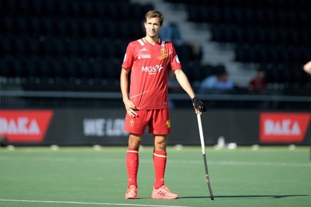 Llorenc Piera of Spain during the Euro Hockey Championships match between Spanje and Engeland at Wagener Stadion on June 8, 2021 in Amstelveen,...