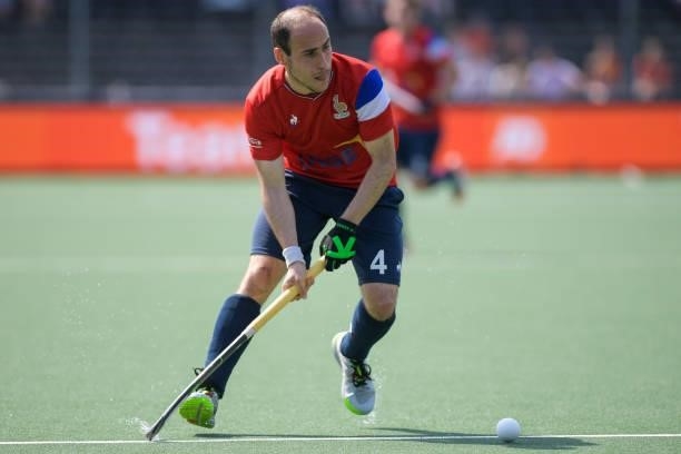 Pieter van Straaten of France during the Euro Hockey Championships match between France and Germany at Wagener Stadion on June 8, 2021 in Amstelveen,...