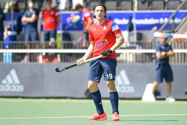Corentin Sellier of France during the Euro Hockey Championships match between France and Germany at Wagener Stadion on June 8, 2021 in Amstelveen,...