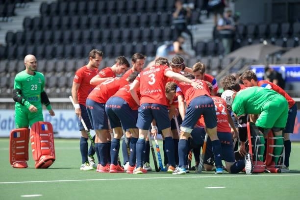 Team of France during the Euro Hockey Championships match between France and Germany at Wagener Stadion on June 8, 2021 in Amstelveen, Netherlands