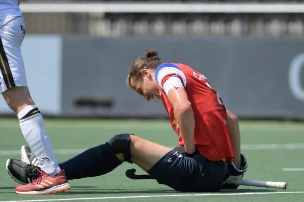 Victor Charlet of France during the Euro Hockey Championships match between France and Germany at Wagener Stadion on June 8, 2021 in Amstelveen,...