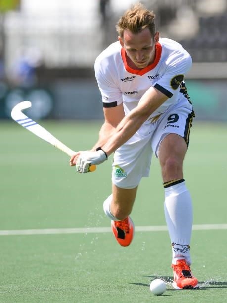 Niklas Wellen of Germany during the Euro Hockey Championships match between France and Germany at Wagener Stadion on June 8, 2021 in Amstelveen,...
