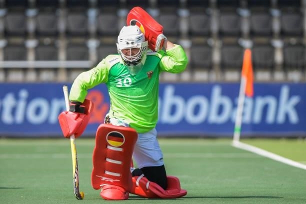 Victor Aly of Germany during the Euro Hockey Championships match between France and Germany at Wagener Stadion on June 8, 2021 in Amstelveen,...