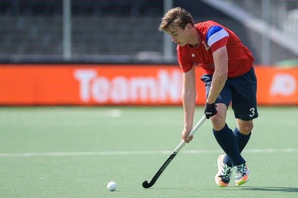 Matteo Gesgouillons of France during the Euro Hockey Championships match between France and Germany at Wagener Stadion on June 8, 2021 in Amstelveen,...