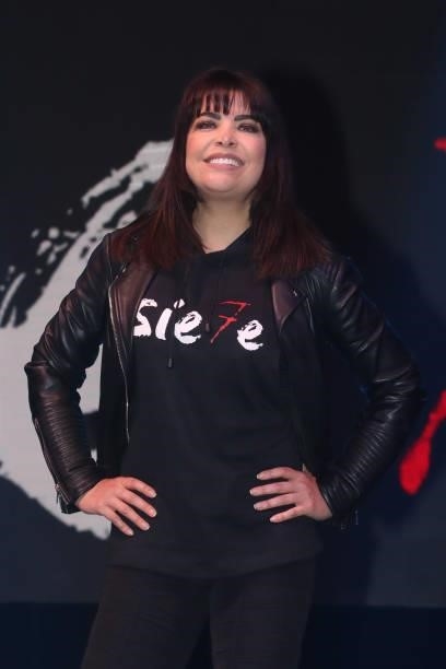 Lisset poses for photos during a press conference at Pepsi Center WTC on June 8, 2021 in Mexico City, Mexico.