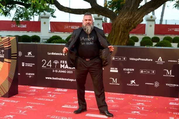 Roberto Garcia attends '15 Horas' premiere during the 24th Malaga Film Festival at the Miramar Hotel on June 08, 2021 in Malaga, Spain.