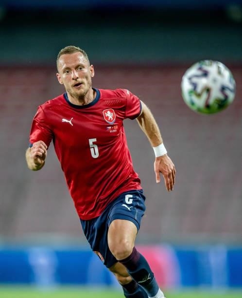 Vladimir Coufal of the Czech Republic in action during the international friendly match between the Czech Republic and Albania at Generali Arena on...