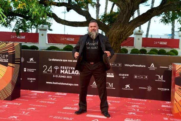 Roberto Garcia attends '15 Horas' premiere during the 24th Malaga Film Festival at the Miramar Hotel on June 08, 2021 in Malaga, Spain.