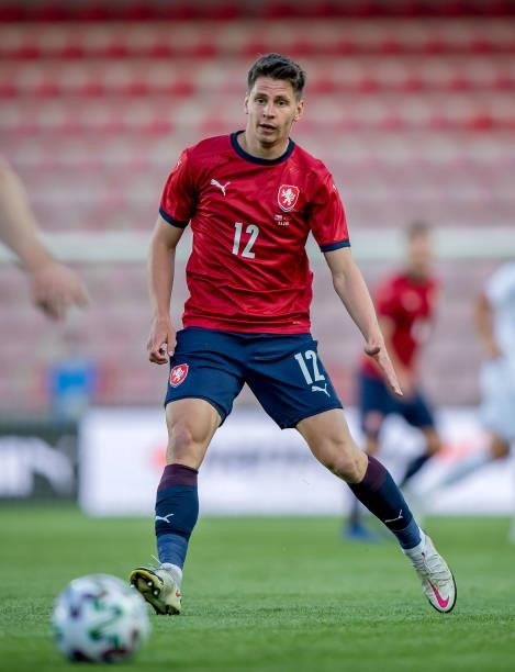 Lukas Masopust of the Czech Republic in action during the international friendly match between the Czech Republic and Albania at Generali Arena on...