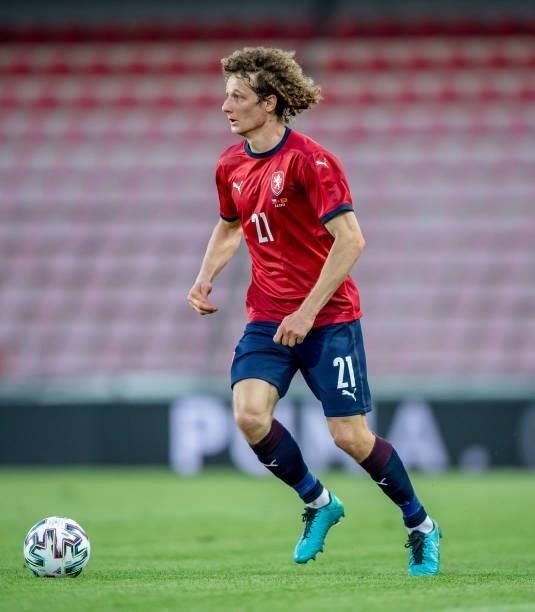 Alex Kral of the Czech Republic in action during the international friendly match between the Czech Republic and Albania at Generali Arena on June...