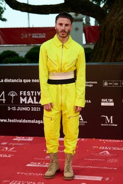 Actor Ruben Ochandiano attends '15 Horas' premiere during the 24th Malaga Film Festival at the Miramar Hotel on June 08, 2021 in Malaga, Spain.