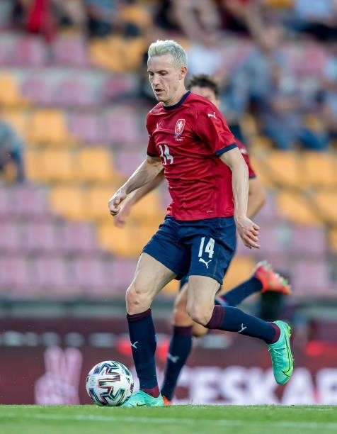 Jakub Jankto of the Czech Republic in action during the international friendly match between the Czech Republic and Albania at Generali Arena on June...