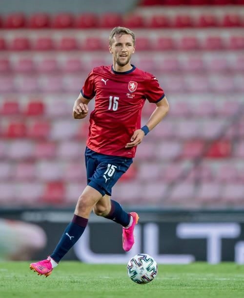 Tomas Soucek of the Czech Republic in action during the international friendly match between the Czech Republic and Albania at Generali Arena on June...