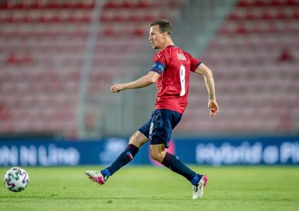 Vladimir Darida of the Czech Republic in action during the international friendly match between the Czech Republic and Albania at Generali Arena on...