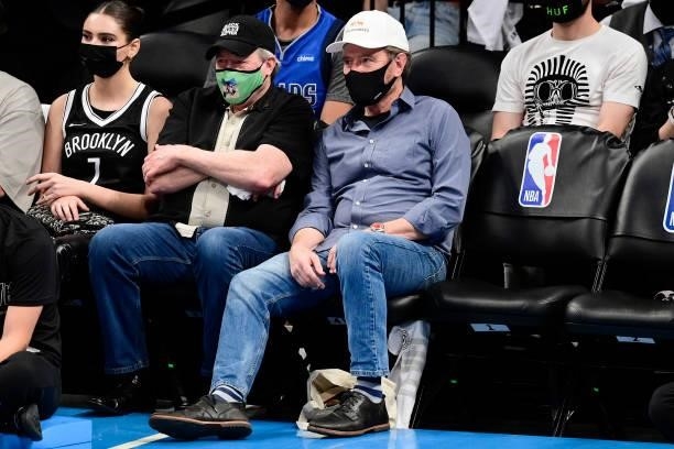 Actor Bryan Cranston attends Game Two of the Second Round of the 2021 NBA Playoffs between the Brooklyn Nets and the Milwaukee Bucks at Barclays...