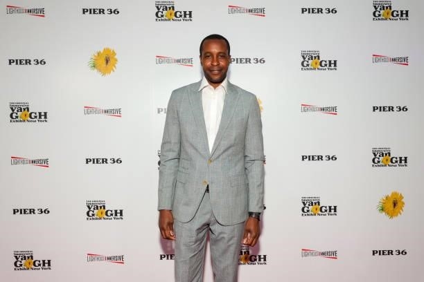 Otoja Abit attends the Immersive Van Gogh Opening Night at Pier 36 on June 08, 2021 in New York City.