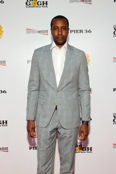 Otoja Abit attends the Immersive Van Gogh Opening Night at Pier 36 on June 08, 2021 in New York City.