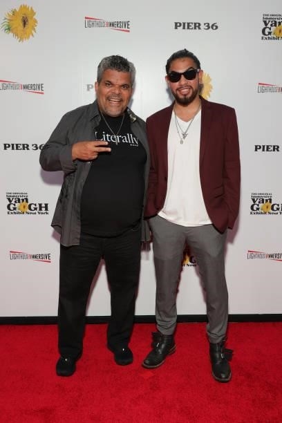 Luis Guzman and Lemi Guzman attend the Immersive Van Gogh Opening Night at Pier 36 on June 08, 2021 in New York City.