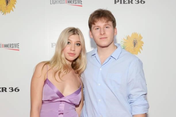 Jaimie Ludwig and Jonathan Bernstein attend the Immersive Van Gogh Opening Night at Pier 36 on June 08, 2021 in New York City.