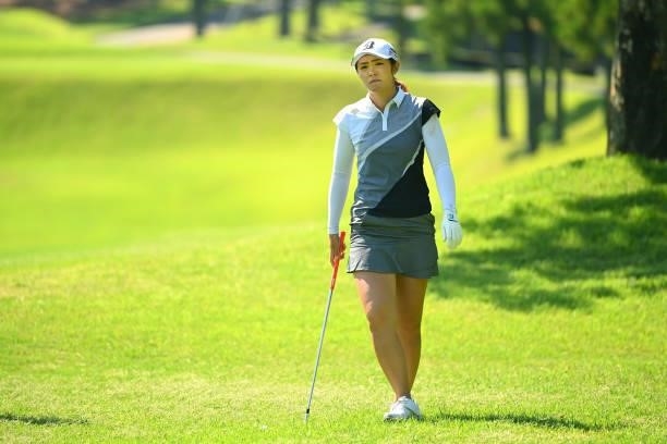 Ayaka Watanabe of Japan is seen on the 13th hole during the practice round of the Ai Miyazato Suntory Ladies Open at Rokko Kokusai Golf Club on June...