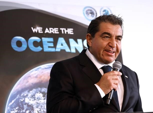 Ambassador Paolo Zampolli speaks at the We Are The Oceans - The World Oceans Day event at The Reach at The Kennedy Center on June 08, 2021 in...