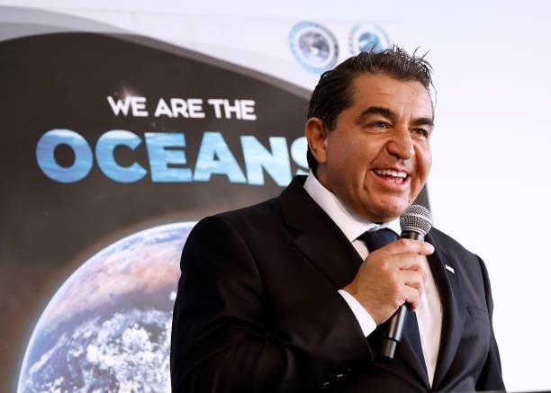 Ambassador Paolo Zampolli speaks at the We Are The Oceans - The World Oceans Day event at The Reach at The Kennedy Center on June 08, 2021 in...