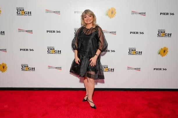 Maria Schlover attends the Immersive Van Gogh Opening Night at Pier 36 on June 08, 2021 in New York City.