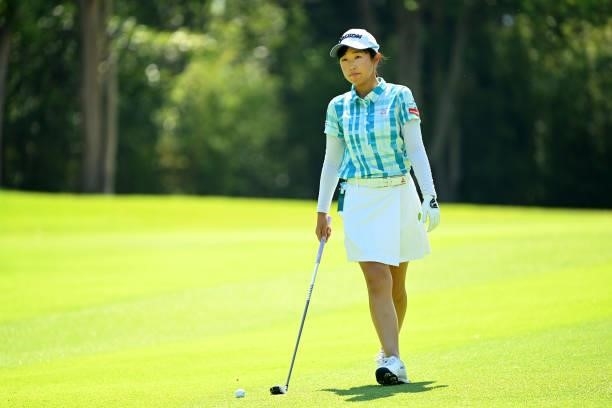 Nana Suganuma of Japan is seen on the 14th hole during the practice round of the Ai Miyazato Suntory Ladies Open at Rokko Kokusai Golf Club on June...