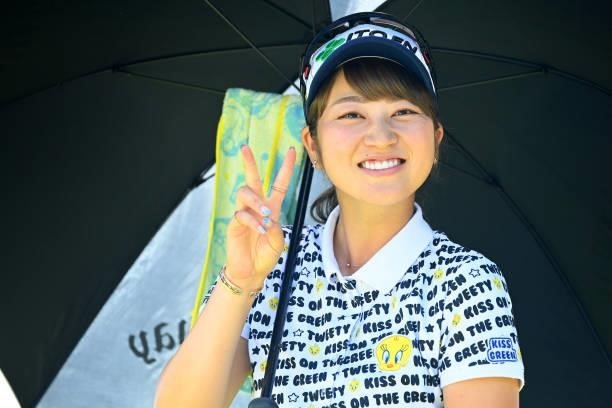 Hikari Tanabe of Japan poses on the 14th hole during the practice round of the Ai Miyazato Suntory Ladies Open at Rokko Kokusai Golf Club on June 9,...